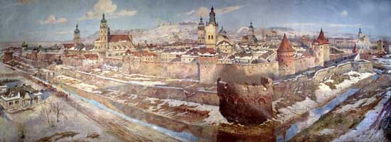 Малюнок середньовічного Львова.  (фото із Інтернету)